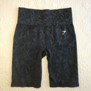 GYMSHARK Women’s Urban Grey/Black Adapt Animal Seamless Cycling Shorts Small